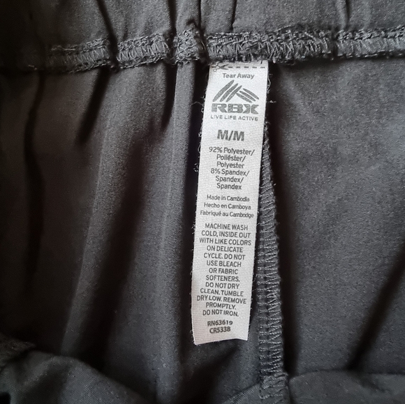 RBX Activewear Quick Dry Black Shorts New Without Tags - Picture 6 of 6